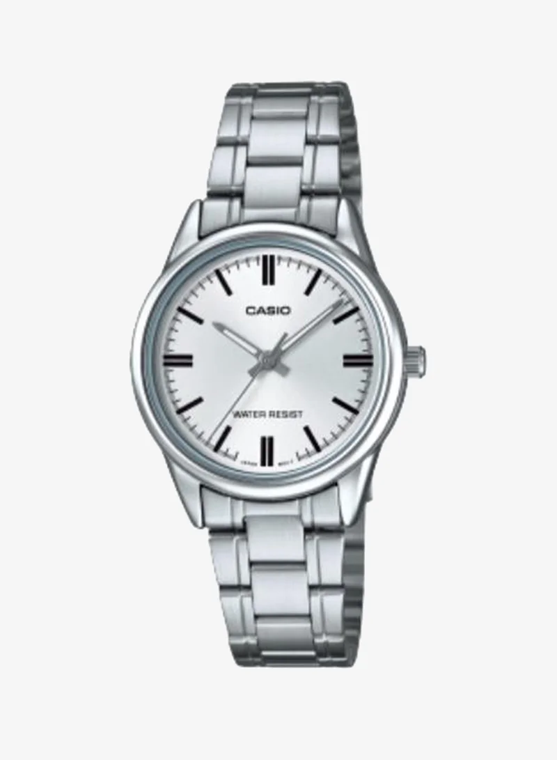 Casio Women's Analog Display Watch With Silver Stainless Steel Strap - LTP-V005D-7A