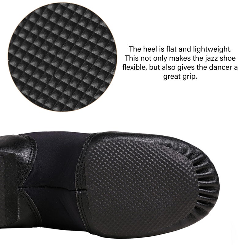 Stelle Jazz Shoes for Girls Boys Leather Unisex Slip-On Dance Shoes (Toddler/Little Kid/Big Kid)(Black,13ML) - Image 5