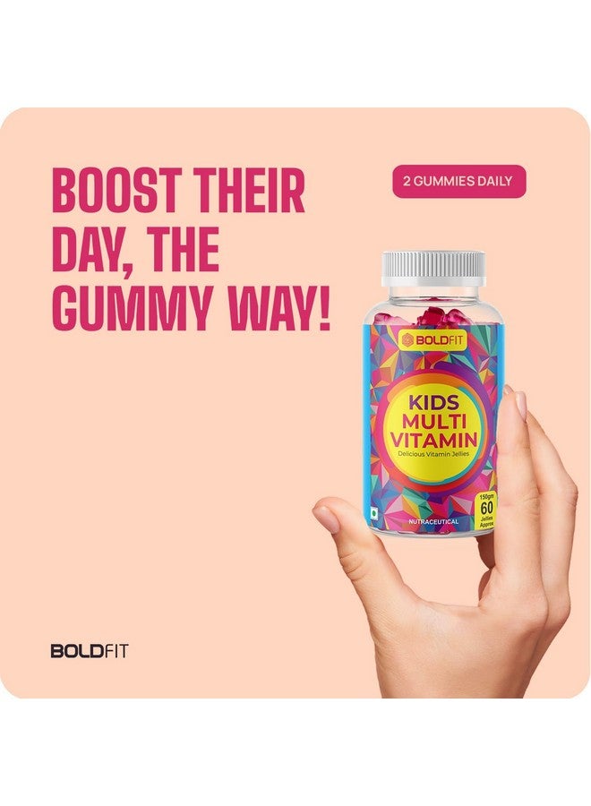 Boldfit Multivitamin Gummies for Kids Contains Vitamins C,E,B1, B2,B6,B7, and Magnesium Supports Immunity, Energy, and Bone Health -60 Multiflavor Gummies - Image 5