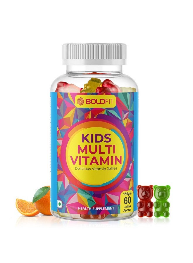 Boldfit Multivitamin Gummies for Kids Contains Vitamins C,E,B1, B2,B6,B7, and Magnesium Supports Immunity, Energy, and Bone Health -60 Multiflavor Gummies - Image 1