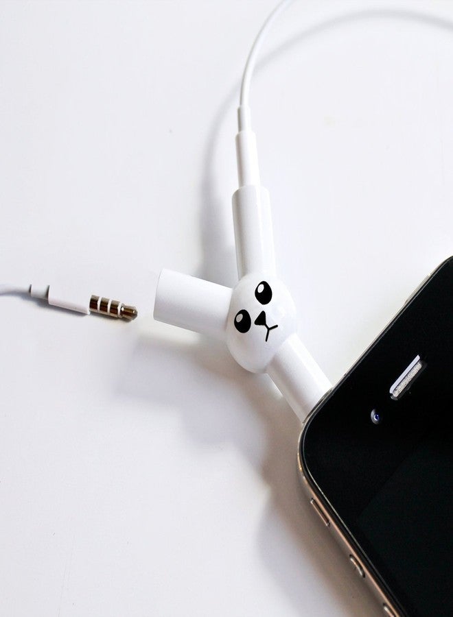 Suck UK Jack Rabbit Headphone Splitter - Portable & Easy to Plug in for Music Sharing - Rabbit Shaped Adapter Fits in Pocket Easily - Full Stereo Sound - Ideal Father's Day & Music Lover Novelty Gift - Image 2