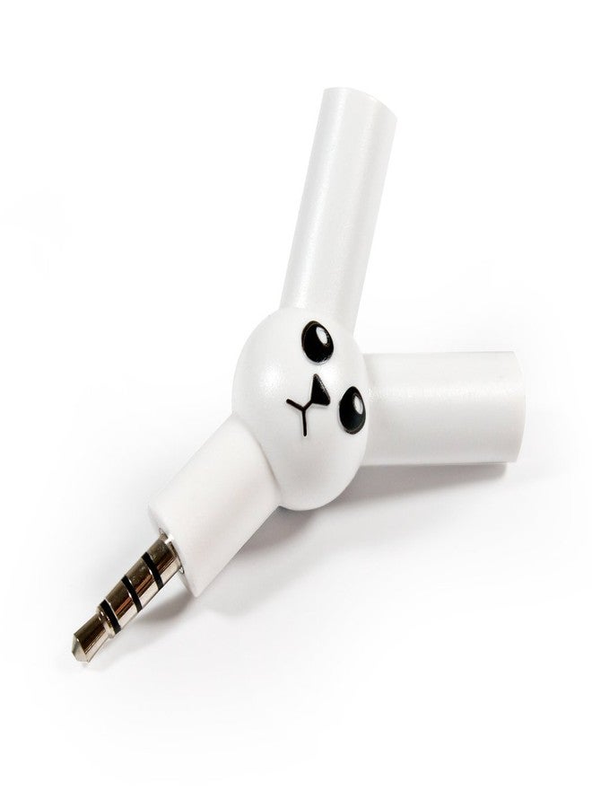 Suck UK Jack Rabbit Headphone Splitter - Portable & Easy to Plug in for Music Sharing - Rabbit Shaped Adapter Fits in Pocket Easily - Full Stereo Sound - Ideal Father's Day & Music Lover Novelty Gift - Image 1