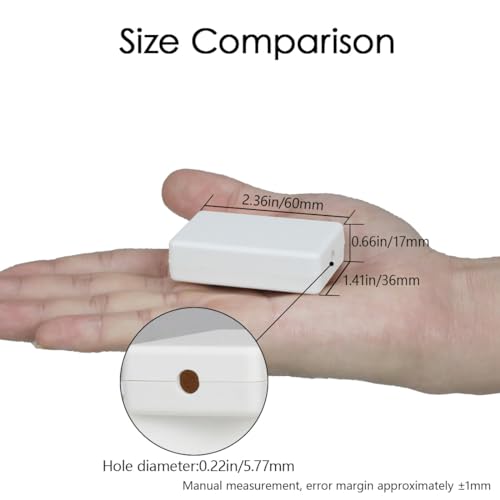 LeMotech Project Box 5 Pieces ABS Plastic Electrical Project Case Small Junction Box for Electronics White 2.36 x 1.42 x 0.67 inch (60 x 36 x 17 mm) - Image 2