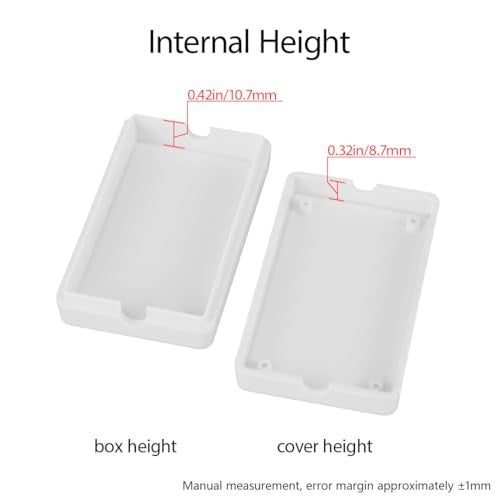 LeMotech Project Box 5 Pieces ABS Plastic Electrical Project Case Small Junction Box for Electronics White 2.36 x 1.42 x 0.67 inch (60 x 36 x 17 mm) - Image 4