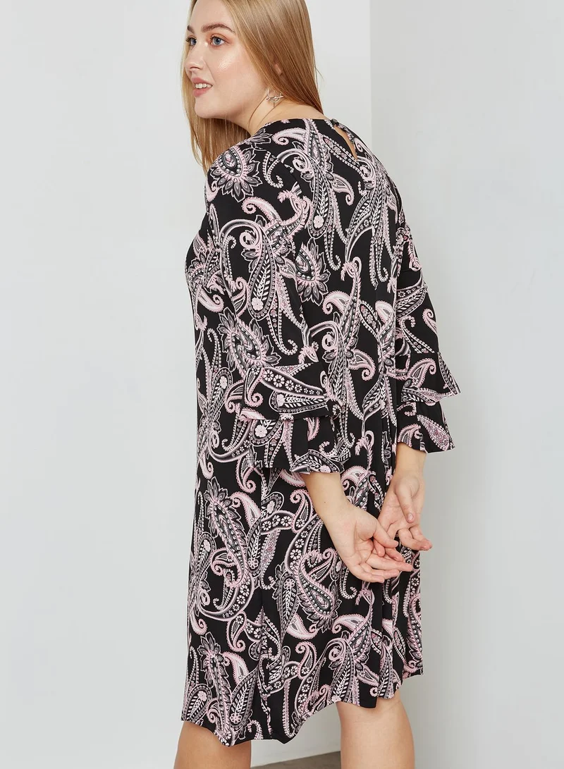 EVANS Paisley Print Skater Dress