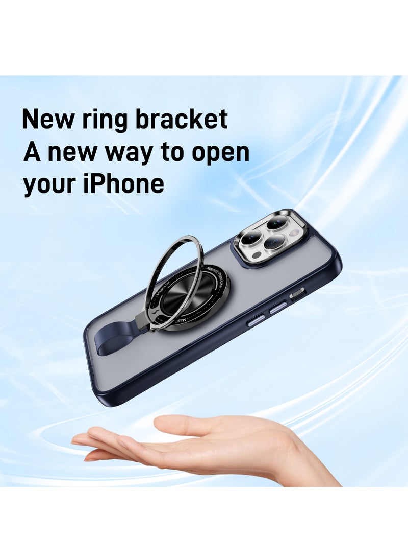 Rock Pow - For iPhone 13 Pro Magnetic Ring Case [Compatible with MagSafe Charging] 360° Rotatable Grip Holder Kickstand Slim fit Non-Slip Shockproof Phone Case for iPhone 13 Pro 6.1'' - Image 1