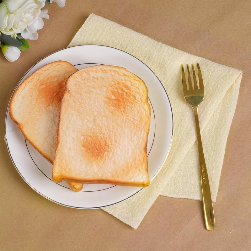 yeabwps Cotton Linen Cloth Napkins Set of 6 Dinner Kitchen Napkins Bulk 17 x 17 Thick Table Reusable Washable Napkins for Dinner Wedding and Parties 6 Champagne - Image 5