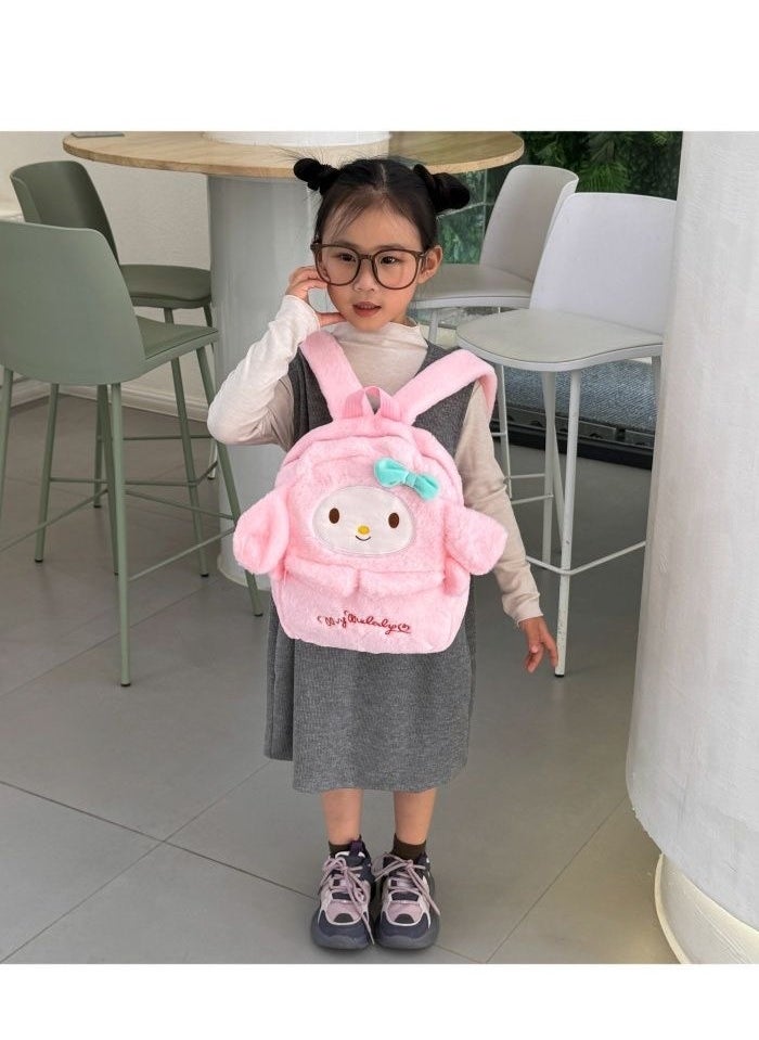 Sanrio - Melody shape, crossbody bag, handbag, plush bag, children's handbag, pink - Image 1