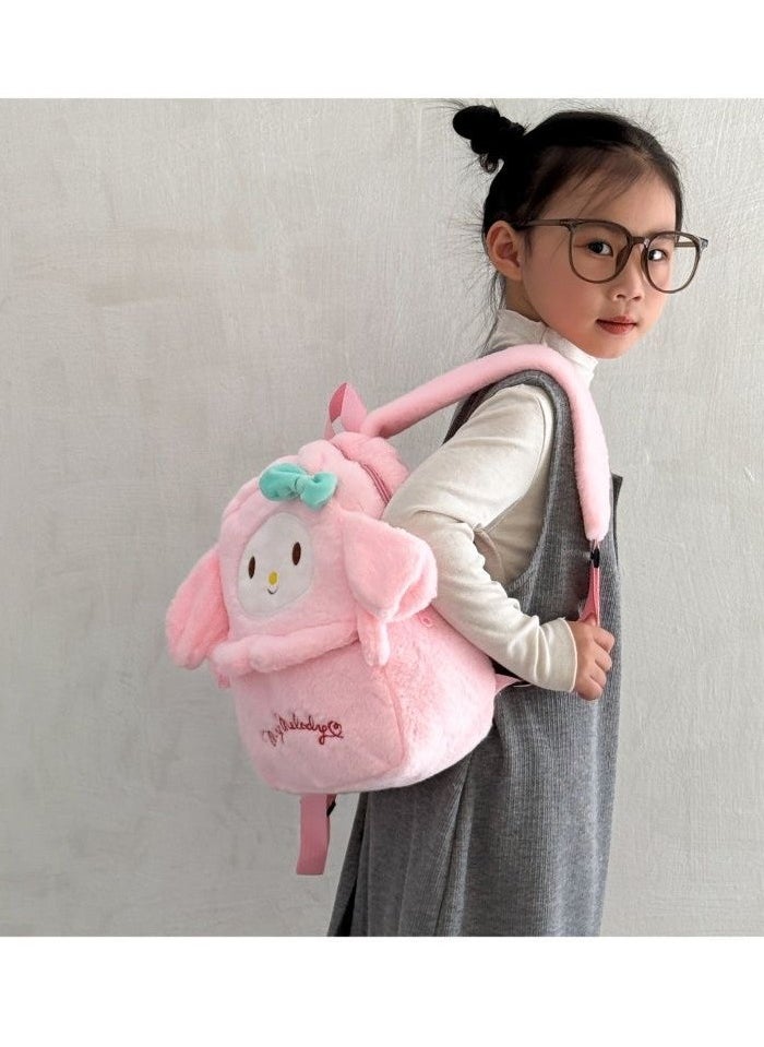 Sanrio - Melody shape, crossbody bag, handbag, plush bag, children's handbag, pink - Image 1