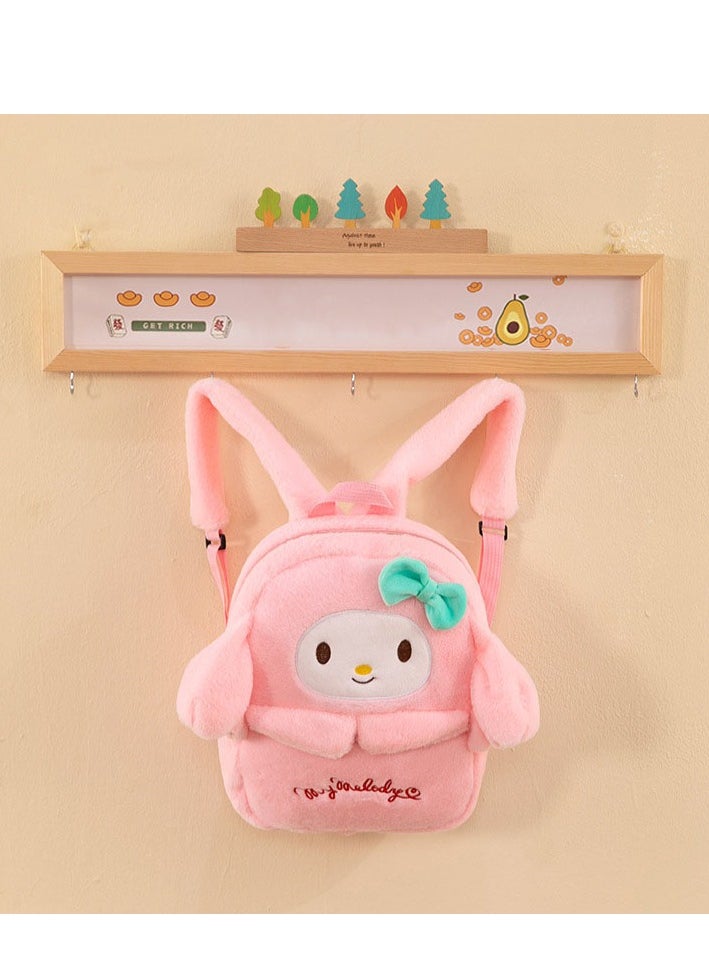 Sanrio - Melody shape, crossbody bag, handbag, plush bag, children's handbag, pink - Image 1