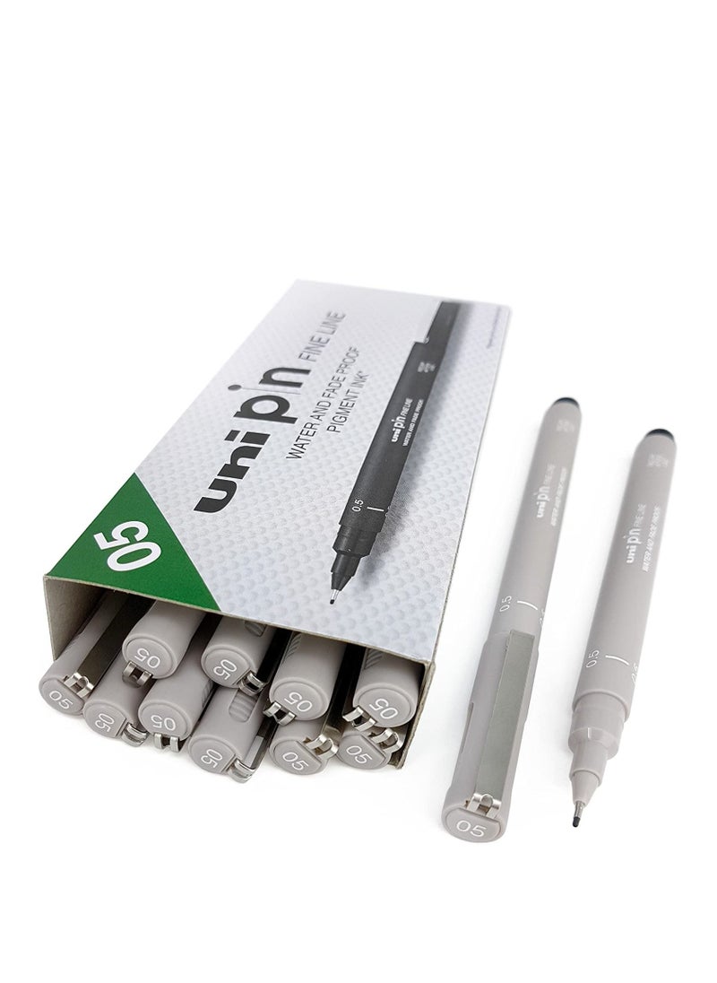 12-Piece Unipin Fineliner Pen 0.5mm Tip Light Grey Ink - pzsku/Z60D9E222A87790945DDEZ/45/_/1652184896/cbf26430-4a27-44cc-a58b-0f4e33a4c127