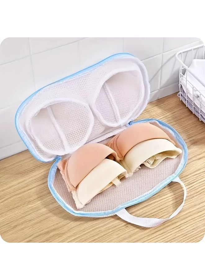 كيس غسيل قوي شبكي أبيض مع إغلاق بسحاب للملابس الحساسة - Image 2