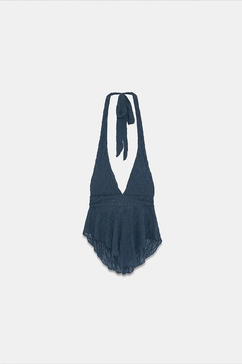 Dilvin Navy Blue DILVIN Women’s Polyamide Elastane Blouse for Women | Best Price UAE