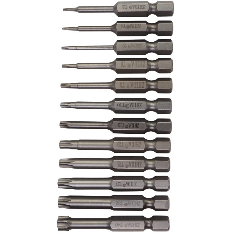 ZHIDA Torx Impact Screw Bit Set T3T4T5T6T8T10T15T20T25T27T30T40 1 Set - Image 2