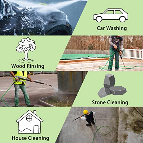 PWACCS Pressure Washer Hose for Power Washer – 3600 PSI Kink Resistant Pressure Washing Extension Hose 100 FT x 1/4" – Universal Electric Power Wash Hose for Replacement – Compatible with M22 Fittings - Image 4