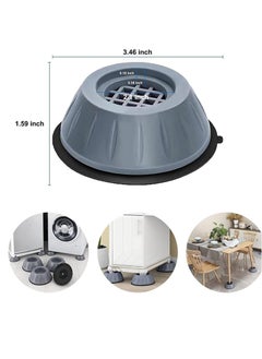 ELTRAZONE Anti Vibration Pads for Universal Washing Machine Universal Foot Pad Base, 4 x Universal Foot Stabiliser for Washing Machines, Refrigerators, and Dryers, Raise Height Reduce Noise4CM Gray 4PCS,  - Image 5