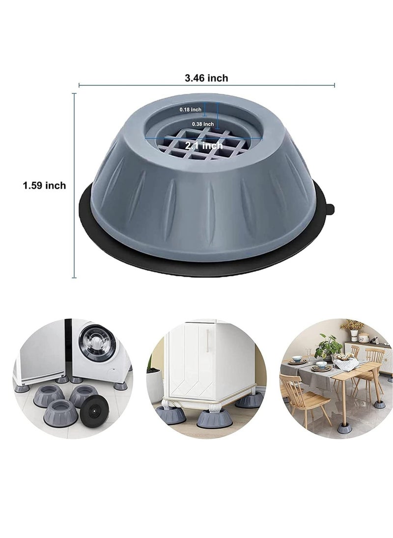 ELTRAZONE - Anti Vibration Pads for Universal Washing Machine Universal Foot Pad Base, 4 x Universal Foot Stabiliser for Washing Machines, Refrigerators, and Dryers, Raise Height Reduce Noise4CM Gray 4PCS, - Image 1
