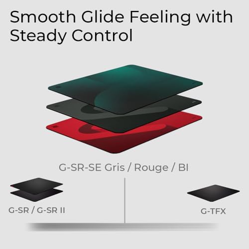 BenQ Zowie G-SR-SE Bi Large Esports Gaming Mouse Pad, Humidity Resistance Color Cloth, Smooth Glide Feeling with Steady Control, Non-Stitched Edges, Uniform high-Density Rubber - Image 2