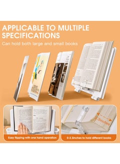 KASTWAVE book stand for reading with storage box. Erasable whiteboard storage box for drawing, notes, etc., multi-functional reading stand desktop organizer can hold laptops, tablets, music scores  - Image 3