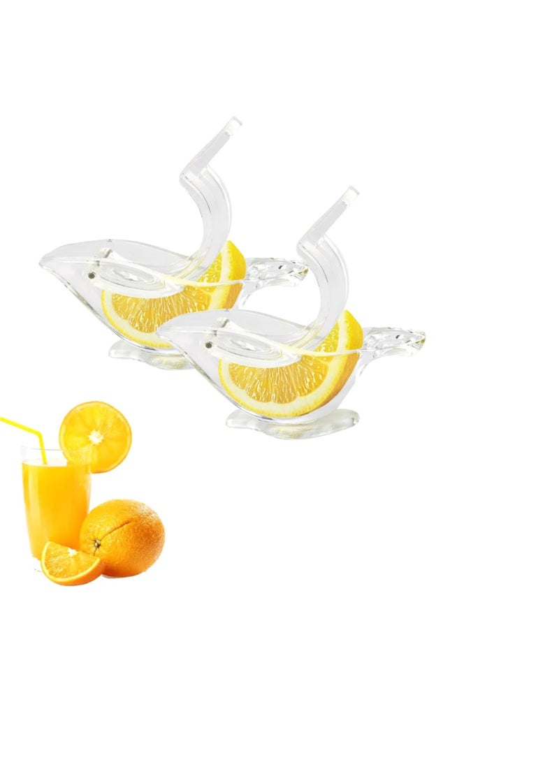 Chef-Approved Citrus Juicer 2-Pack - Bird-Shaped Acrylic Press for Lemon/Lime/Pomegranate, Crystal-Clear Juice Extraction with Non-Drip Spout (Dishwasher Safe   & Kitchen Decor）  - Image 1