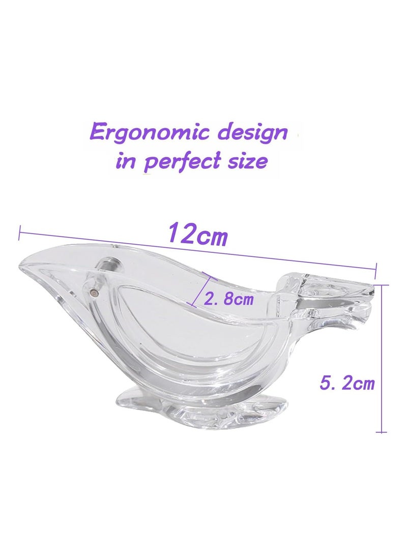 Chef-Approved Citrus Juicer 2-Pack - Bird-Shaped Acrylic Press for Lemon/Lime/Pomegranate, Crystal-Clear Juice Extraction with Non-Drip Spout (Dishwasher Safe   & Kitchen Decor）  - Image 3