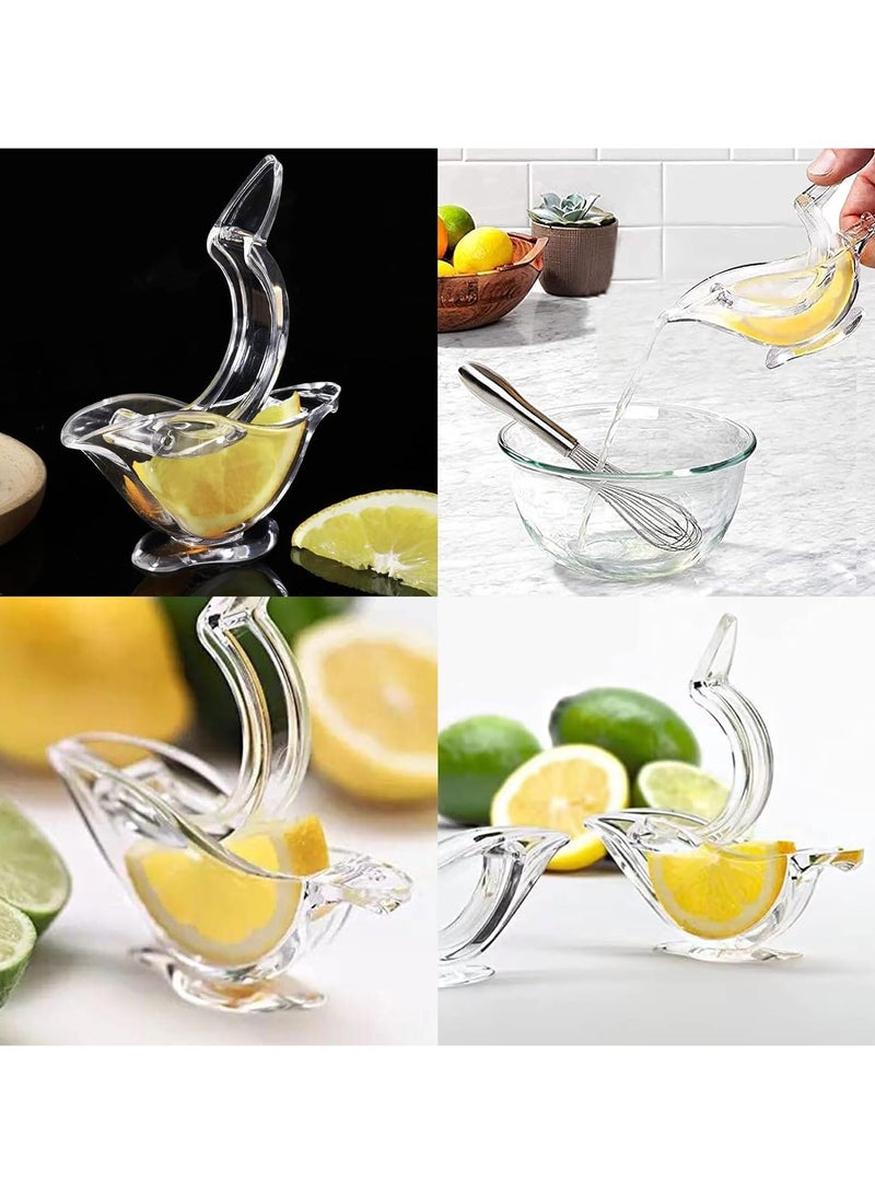 Chef-Approved Citrus Juicer 2-Pack - Bird-Shaped Acrylic Press for Lemon/Lime/Pomegranate, Crystal-Clear Juice Extraction with Non-Drip Spout (Dishwasher Safe   & Kitchen Decor）  - Image 2