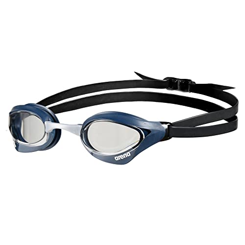 ARENA Unisex Cobra Core Swipe Anti-Fog Racing Swim Goggles for Men and Women Polycarbonate Non-Mirror Lens, Clear/Shark/Grey - Image 1