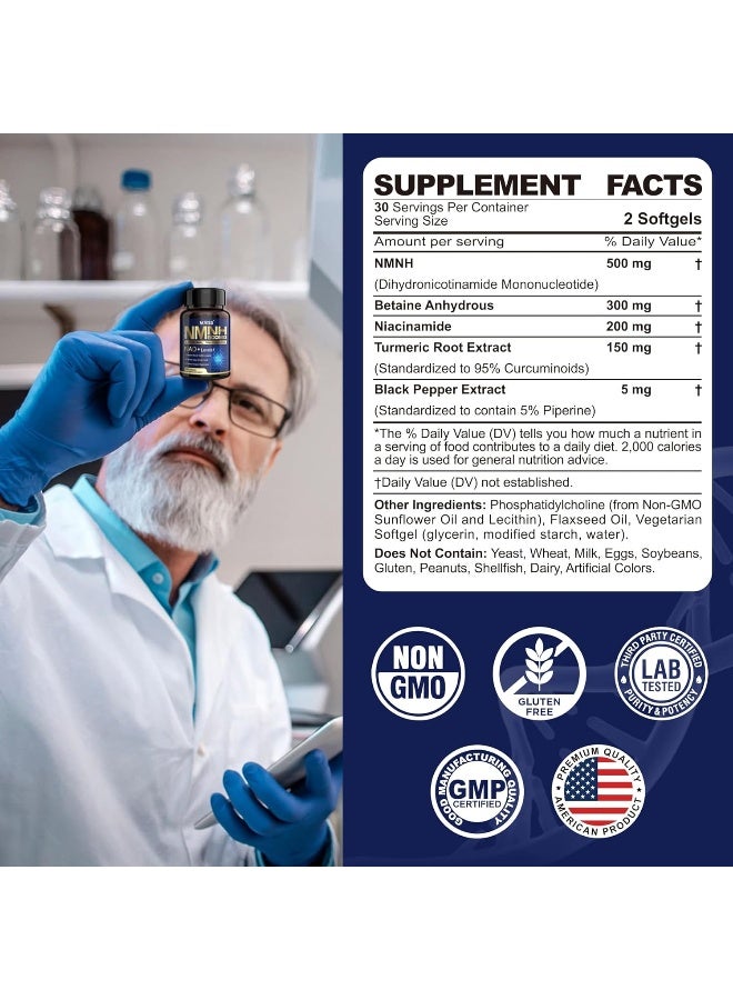 NEVISS Liposomal NMNH 500mg Softgels for Healthy Aging - Image 3