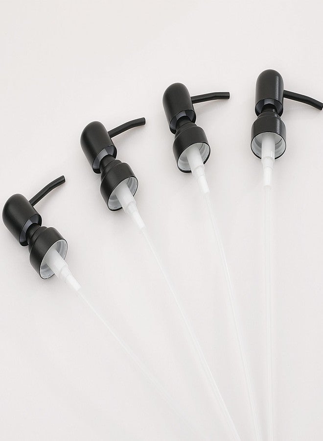 HOMBYS Stainless Steel Lotion Dispenser Pump 4 PCS Set,Soap Dispenser Pump Replacement for Bathroom,Kithen(Black,4 PCS) - Image 3