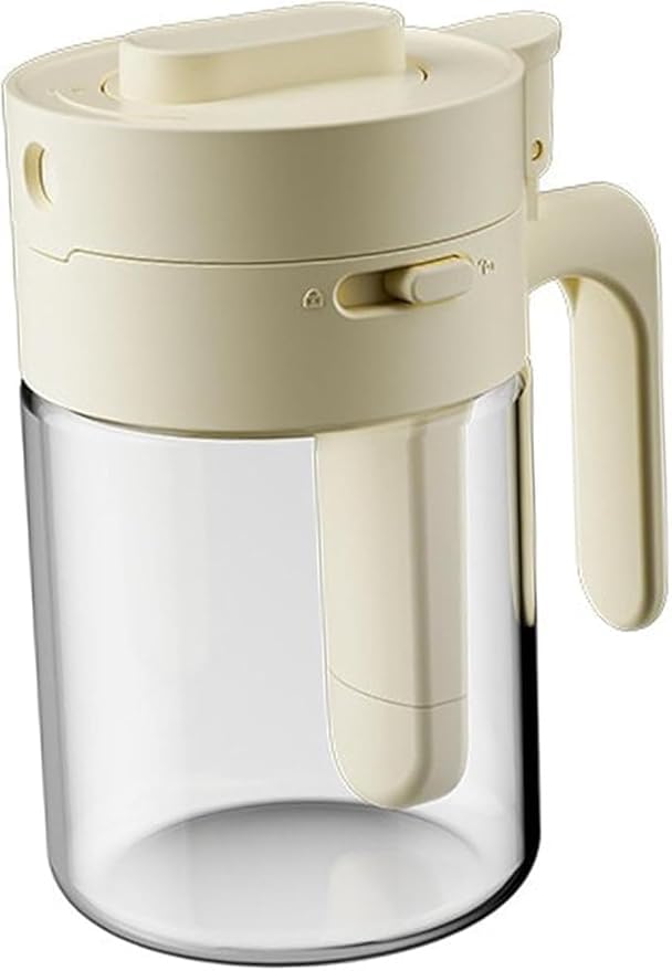 Olpad Premium Glass Spice Jars with Integrated Spoon & Handle, Airtight, Moisture-Proof Seasoning Dispenser for Salt, Sugar, Herbs, Kitchen Storage Containers for Easy Cooking & Organization (WHITE) - Image 1