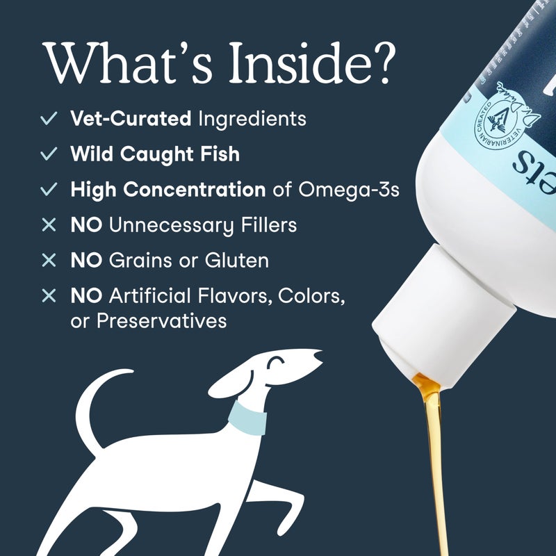 Fera Pets Fish Oil - Omega 3 for Dogs & Cats to Support Joints, Heart, Skin and Coat Health - Non GMO with Vitamin E - 8 oz - Image 4