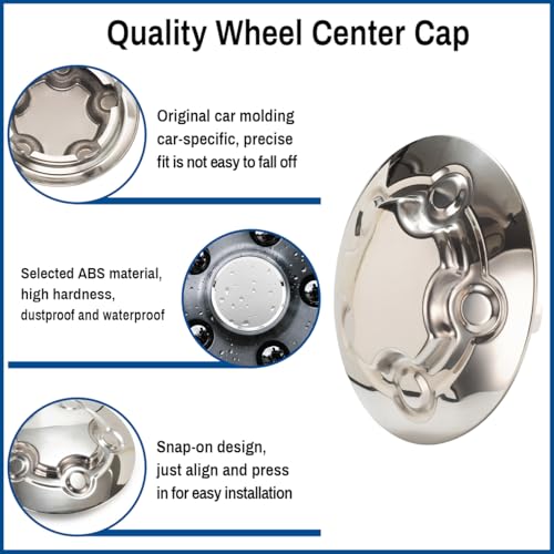 GTOWNWORKS Wheel Center Cap for Ford Crown Victoria Ranger Taurus Police Edition Explorer Police Edition 1988-2020 17" Rim Hubcap Covers PN: 3W73-1A096 3W7Z-1130 F87A-1A096, 1 PC, Chrome - Image 5