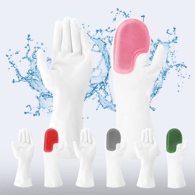 Kuber Industries Kuber Industries Multi-Purpose Silicon Gloves For Kitchen Cleaning, Pet Grooming & Gardening|Reusable Gardening Gloves|Pink - Image 1