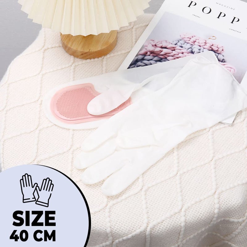 Kuber Industries Kuber Industries Multi-Purpose Silicon Gloves For Kitchen Cleaning, Pet Grooming & Gardening|Reusable Gardening Gloves|Pink - Image 2