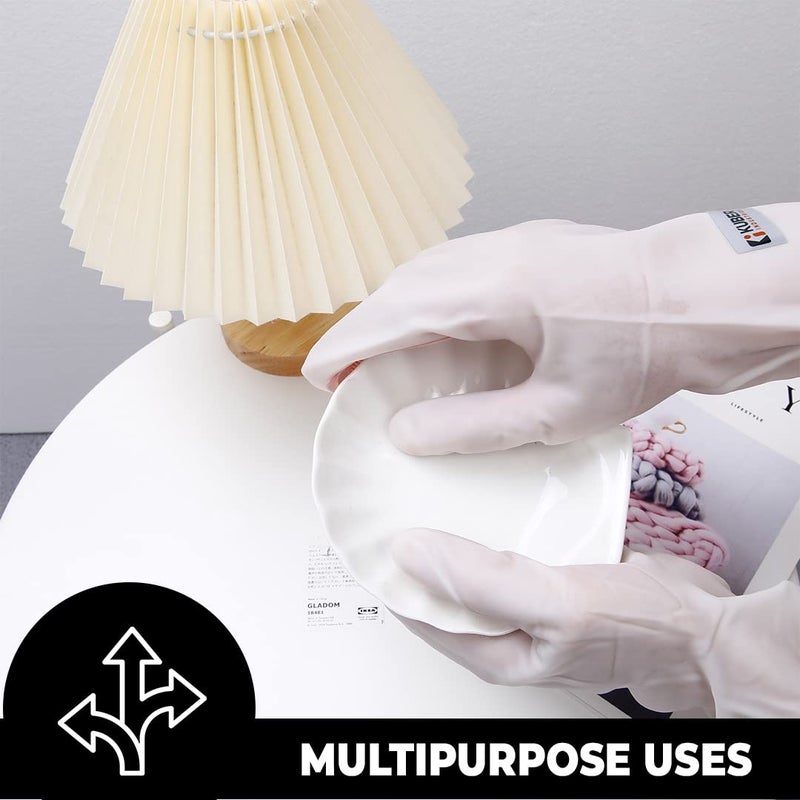 Kuber Industries Kuber Industries Multi-Purpose Silicon Gloves For Kitchen Cleaning, Pet Grooming & Gardening|Reusable Gardening Gloves|Pink - Image 4