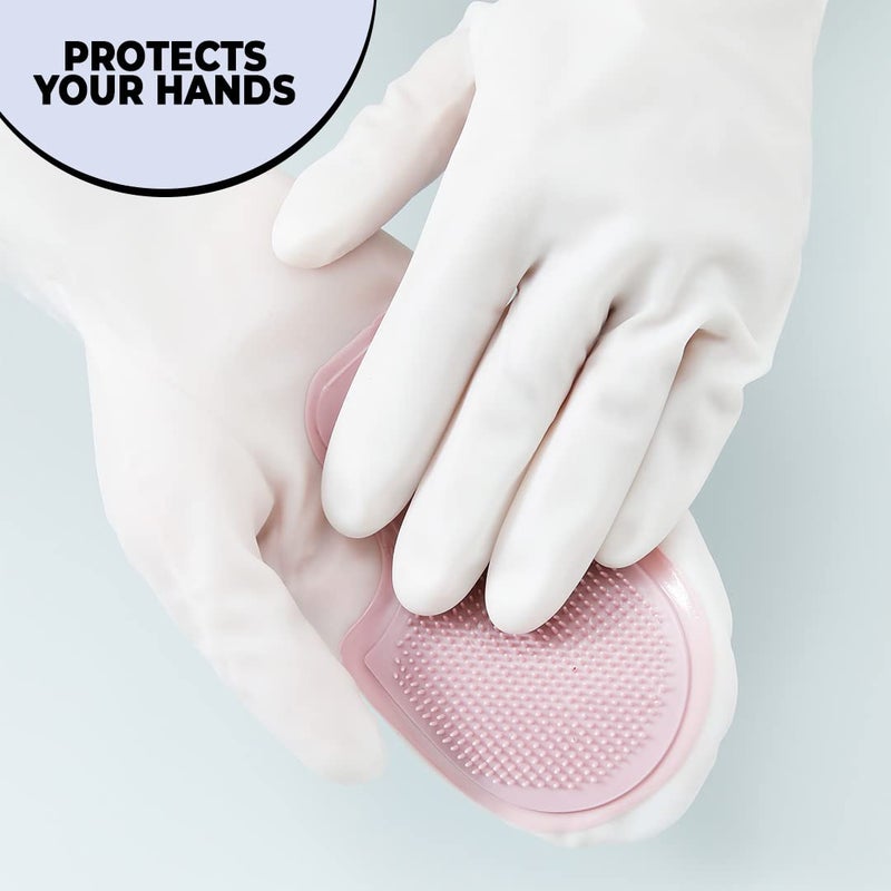 Kuber Industries Kuber Industries Multi-Purpose Silicon Gloves For Kitchen Cleaning, Pet Grooming & Gardening|Reusable Gardening Gloves|Pink - Image 5