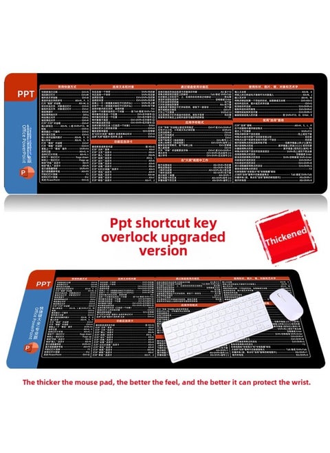 [اختصار IDEA] لوحة ماوس WPS + CAD كبيرة الحجم من Maya Office Computer Pad Blender Keyboard Pad - اللون: 900 * 400 * 4 مم - النمط: مفتاح اختصار ppt