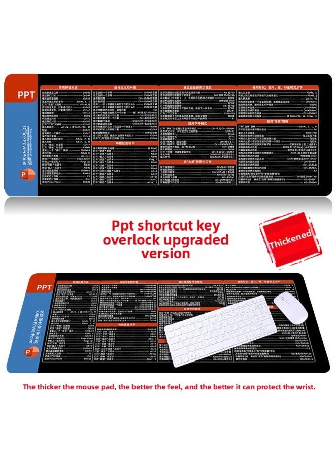 ماركة غير محددة - [اختصار IDEA] لوحة ماوس WPS + CAD كبيرة الحجم من Maya Office Computer Pad Blender Keyboard Pad - اللون: 900 * 400 * 4 مم - النمط: مفتاح اختصار ppt - Image 1