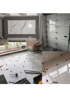 FLAMINGO ENTERPRISE FLAMINGO ENTERPRISE 50 PCS Tile Leveling System Kit Reusable Tile Leveler Needle with Tiles Spacers Lever Tool 122 inch  - Image 5