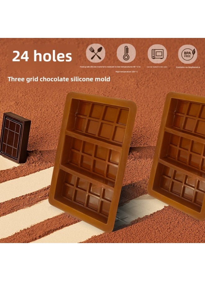 Generic - Dubai Chocolate Mold Food Grade Silicone Diy Handmade Self-made Material Sandwich Rectangular Mold Thick Deep-Color:Scraper (single Shot Does Not Send) - Image 1