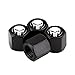 Ajxn 4 Pack Skull Car Wheel Tire Valve Stem Caps Airtight Dust Proof Covers Universal Tire Air Valve Caps for Cars Trucks Bicycles Car Accessories for Men and Women Black Skull 18 - Image 2