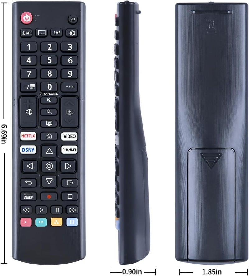 جهاز تحكم عن بعد عالمي متوافق مع جميع تلفزيونات LG الذكية LED OLED NanoCell QNED LCD WebOS 4K 8K UHD HDTV HDR مع مفاتيح تطبيقات Netflix وPrime Video وDisney+ وLG Channels (AKB76037601) - Image 5