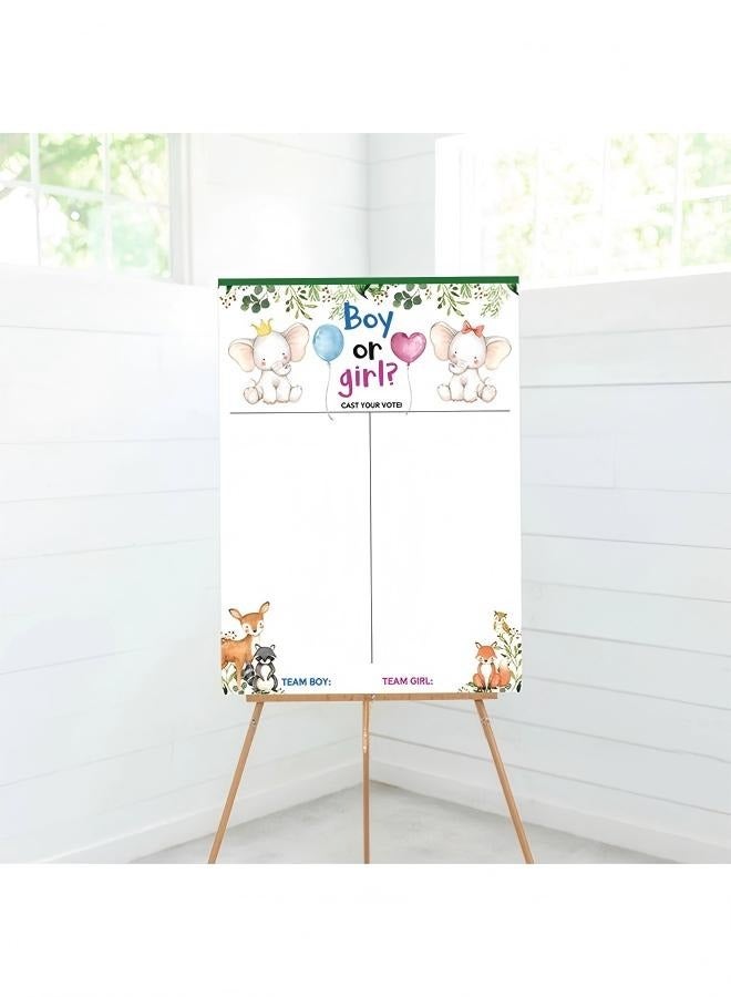 Baby Gender Reveal Board, Party Supplies Kit with Decorations Games Voting Poster Board Stickers, 18Pcs Boy and Girl Stickers for Party Guests Cast Your Vote Game - Image 4