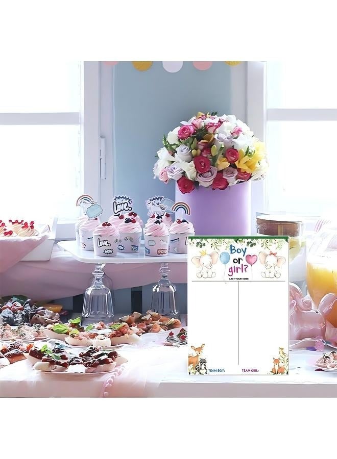 Baby Gender Reveal Board, Party Supplies Kit with Decorations Games Voting Poster Board Stickers, 18Pcs Boy and Girl Stickers for Party Guests Cast Your Vote Game - Image 5