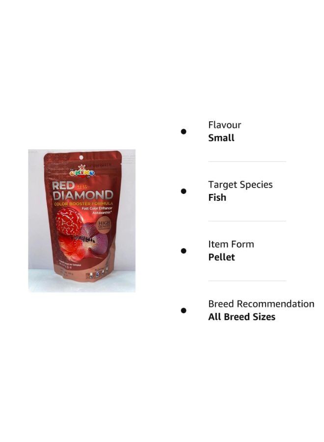 OKIKO OKIKO Red Diamond 100g Color Booster Formula Fast Color Enhancer Astaxanthin Plus Flower Horn Fish Food Medium Size  - Image 4