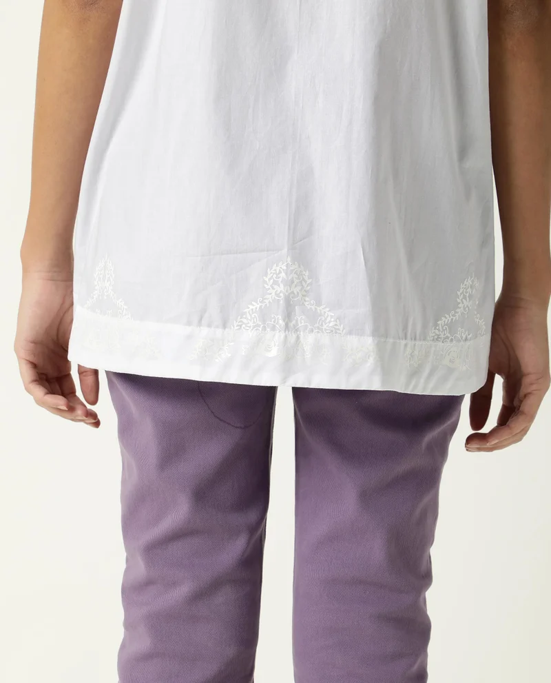 Rareism Women's Self Print Tailored Fit Shirt