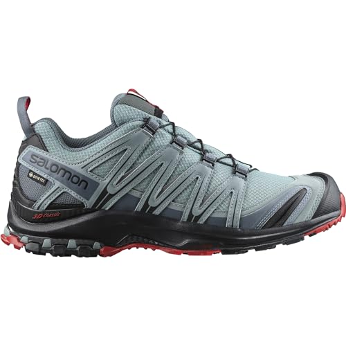 Salomon Men’s XA PRO 3D Gore-Tex Waterproof Trail Running Shoes - Lead/Black/Barbados Cherry - 10 - Image 3