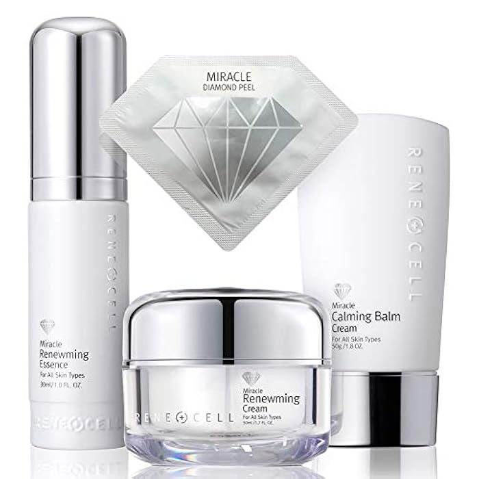 Renecell [Rene Cell Miracle Diamond Peel Program Set - Dia Peel Pouch + Renewming Essence + Renewming Cream + Calming Balm Cream - Image 1
