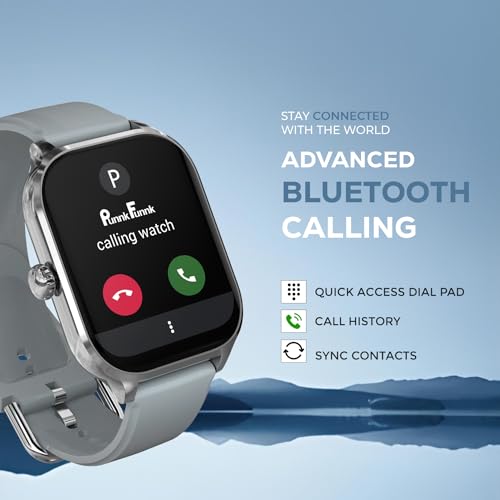 PunnkFunnk H9 Smart Watch 2.01" TFT Display, Bluetooth 5.0 with 100+ Sports Mode, Heart Rate & Blood Oxygen Monitor, Call & Message Reminders Compatible with Android & iOS, IP67 Waterproof(Grey) - Image 3