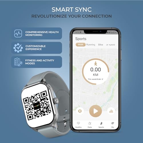 PunnkFunnk H9 Smart Watch 2.01" TFT Display, Bluetooth 5.0 with 100+ Sports Mode, Heart Rate & Blood Oxygen Monitor, Call & Message Reminders Compatible with Android & iOS, IP67 Waterproof(Grey) - Image 4